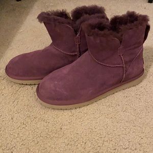 Purple ankle boots never worn